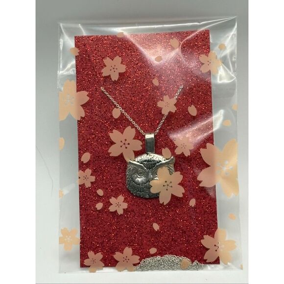 Sterling Silver Owl Necklace, 18”, New - Picture 2 of 5